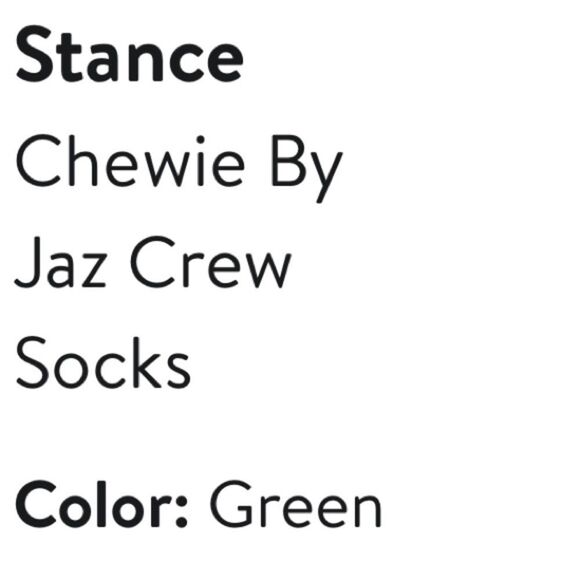 STANCE UNISEX SOCKS CHEWIE BY JAZ SIZE MEDIUM CASUAL CREW HEIGHT STAR WARS NWT - Picture 4 of 6